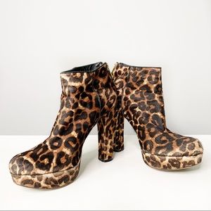 Michael Kors Animal Print Ankle Boot with …